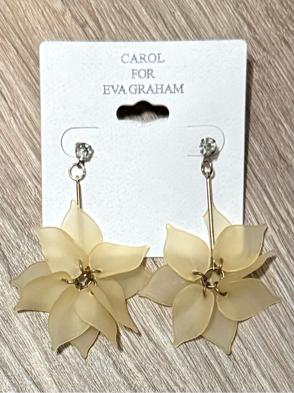 Carol Cream Floral Drop Earrings